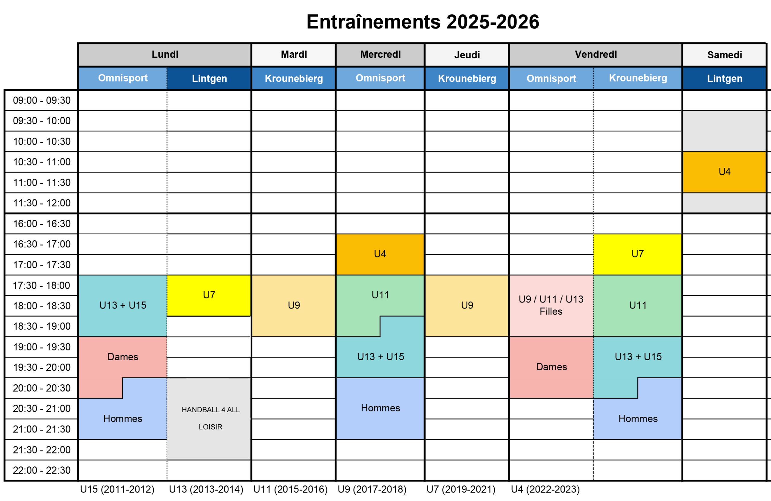 Trainingsplan 2025-2026