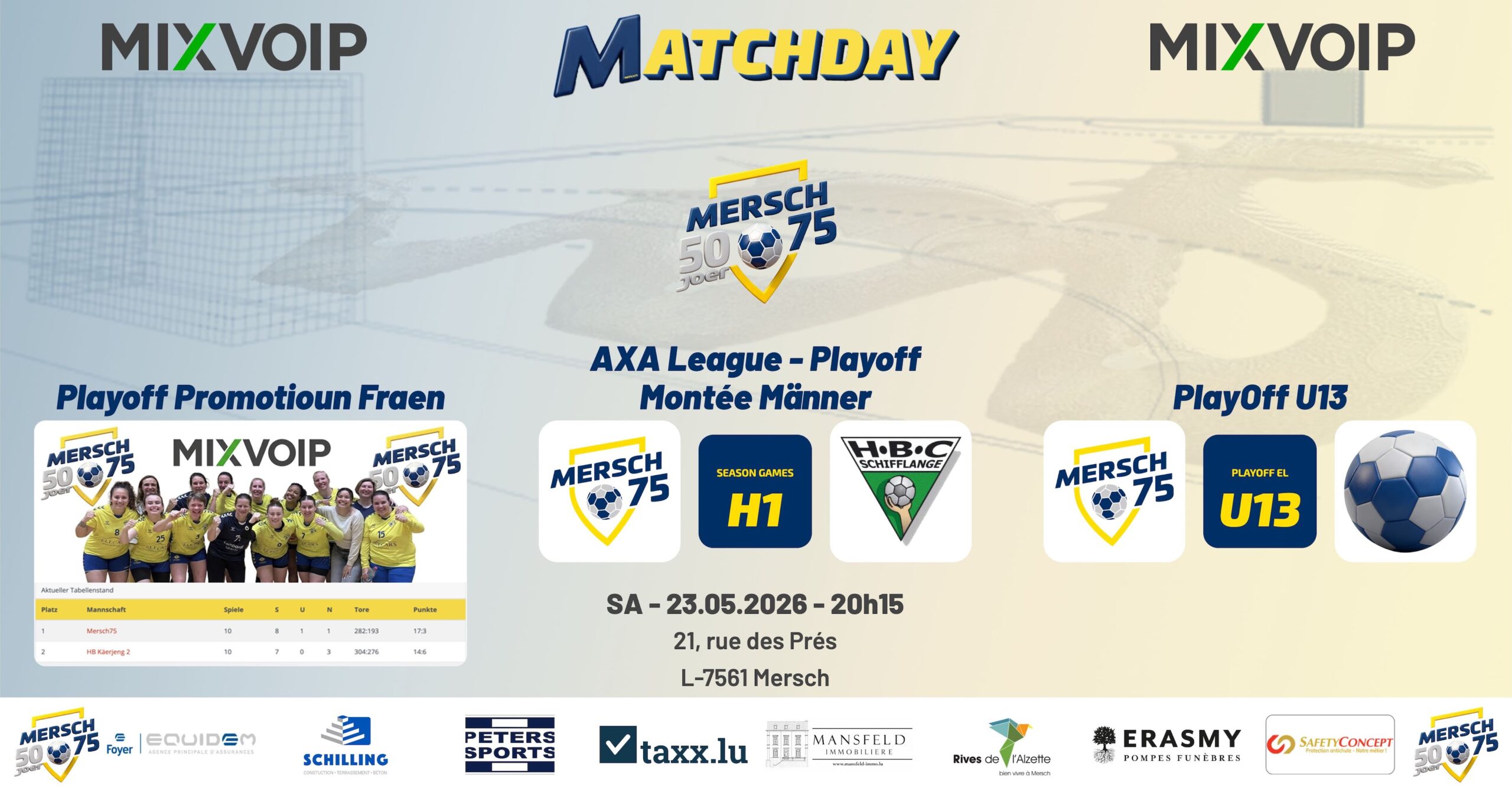 Mersch75 Matchday Poster