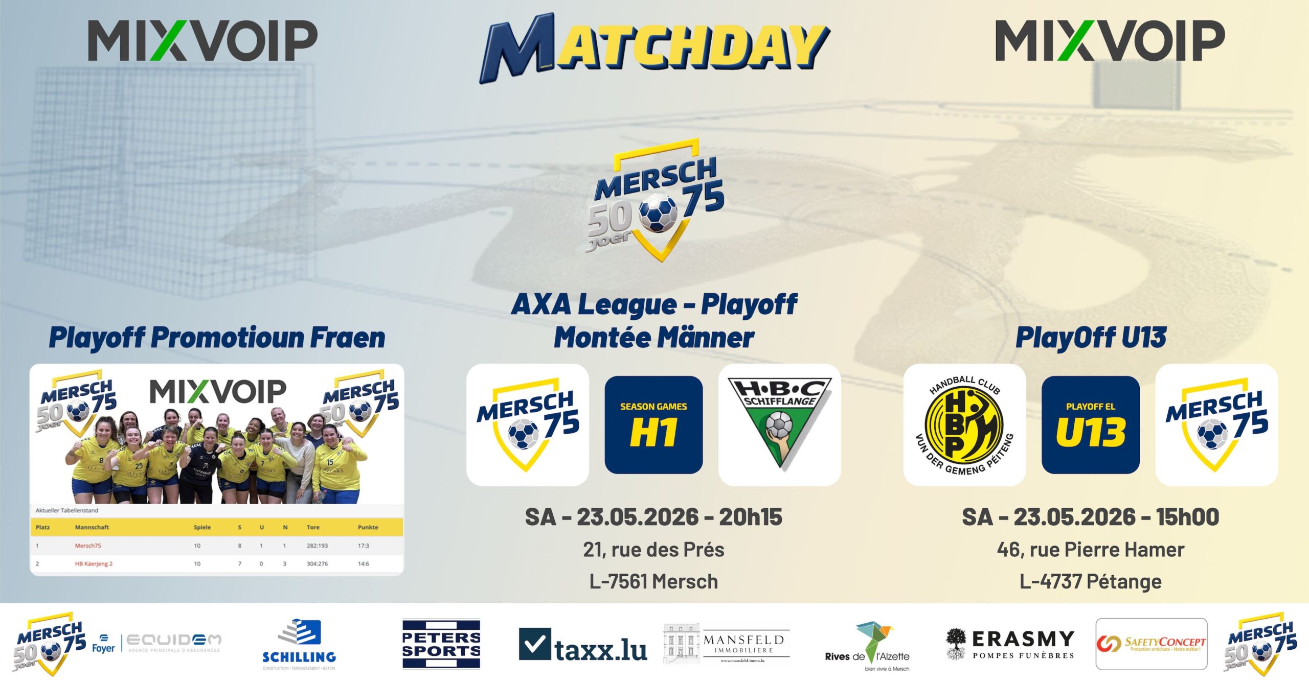 Mersch75 Matchday Poster