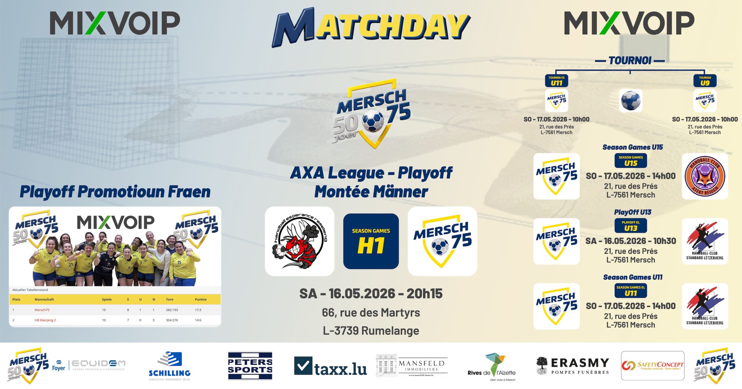 Mersch75 Matchday Poster
